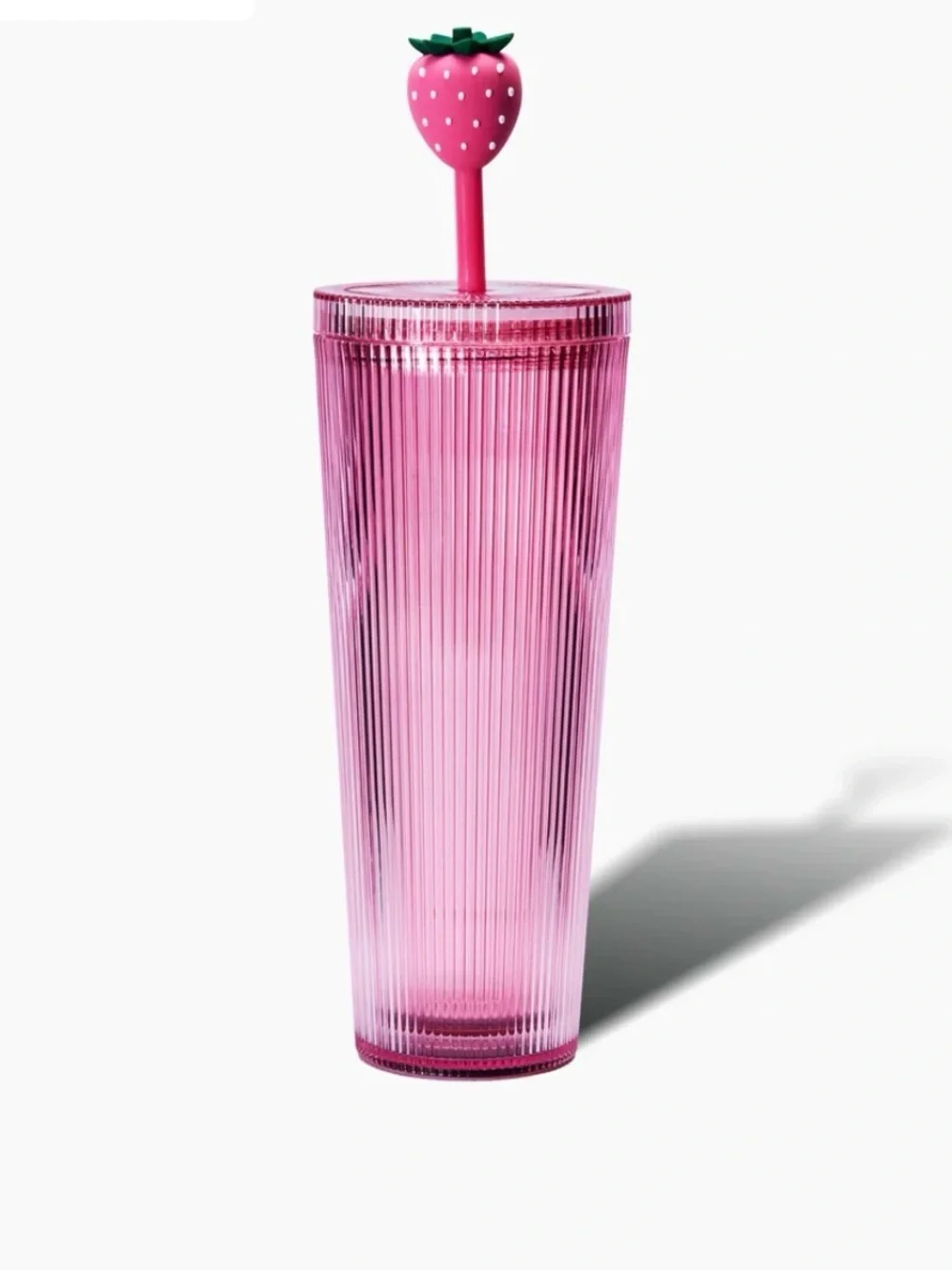 Starbucks PINK DRINK COLLECTION 2026 LIMITED Strawberry Topper 24oz Cup NWT